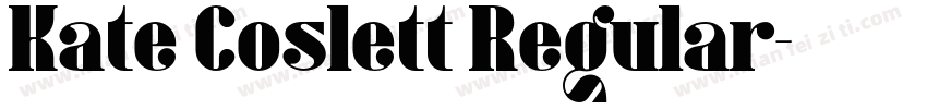 Kate Coslett Regular字体转换